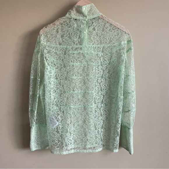 SANDRO izzie sheer lace tie-neck top - Picture 5 of 9